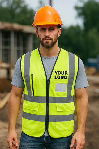 man wearing yellow safety vest on a contruction site